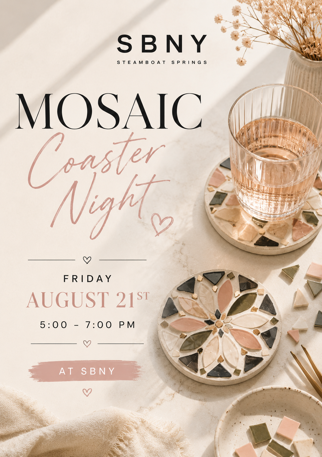 Mosaic Coaster Night | August 21st