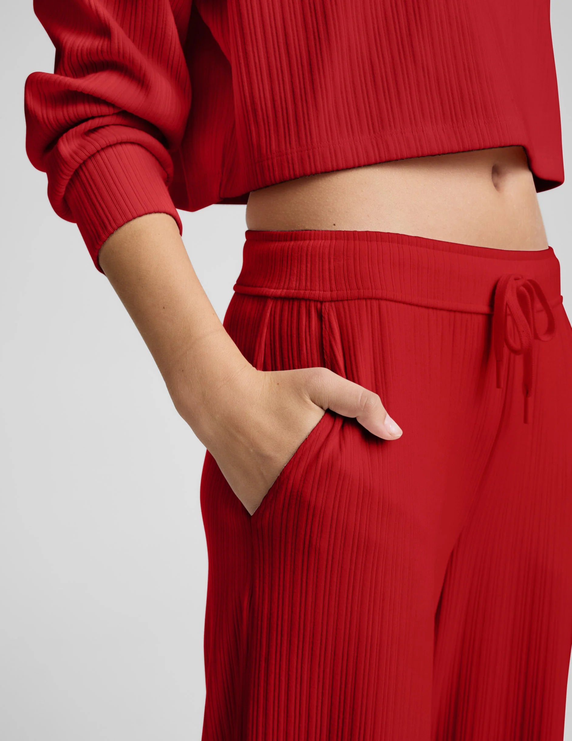 Beyond Yoga Breathe Easy Ribbed Wide Leg Pant