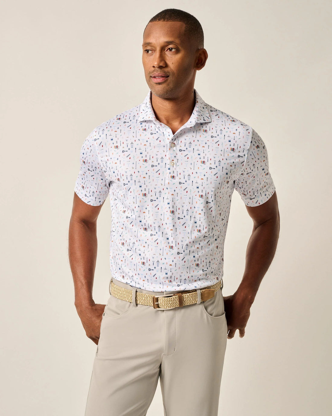 Johnnie-O Performance Jersey Polo - Bar Cart