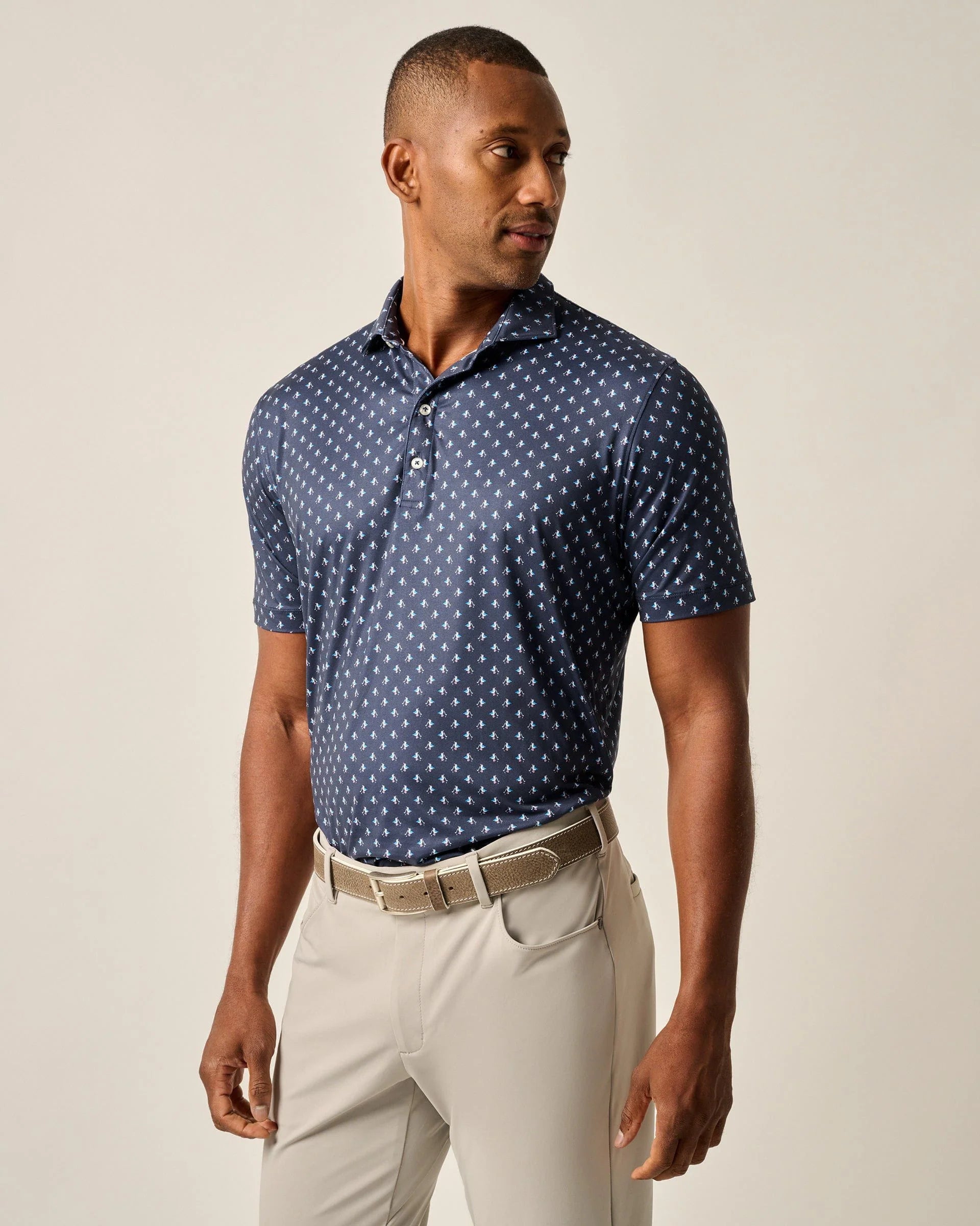 Johnnie-O Performance Featherweight Polo - For the Birdies Print