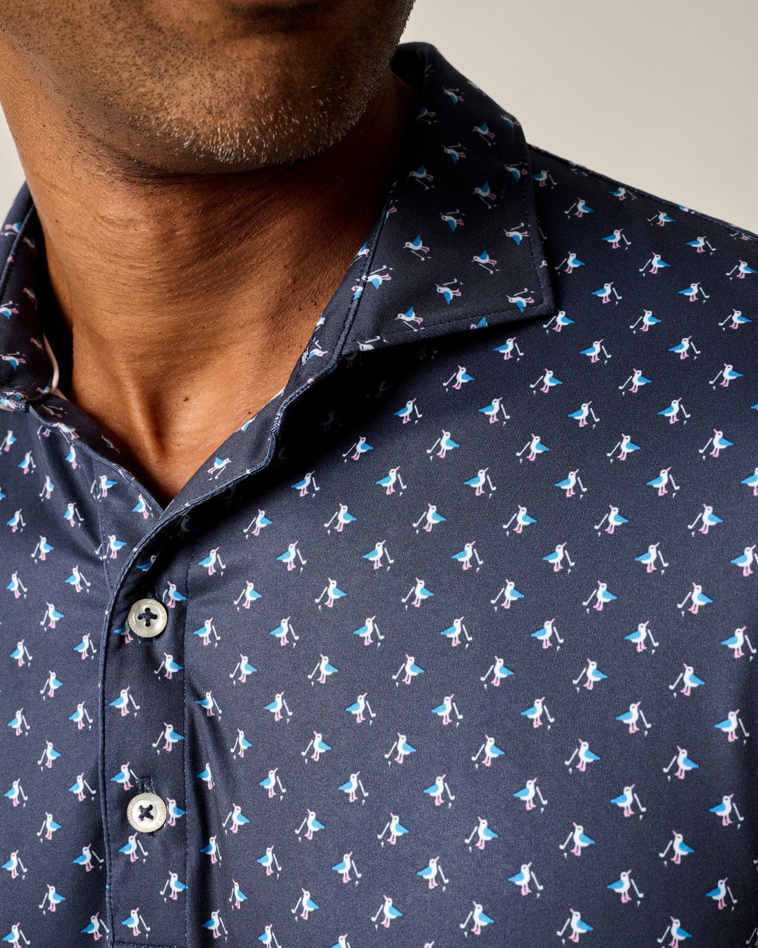 Johnnie-O Performance Featherweight Polo - For the Birdies Print