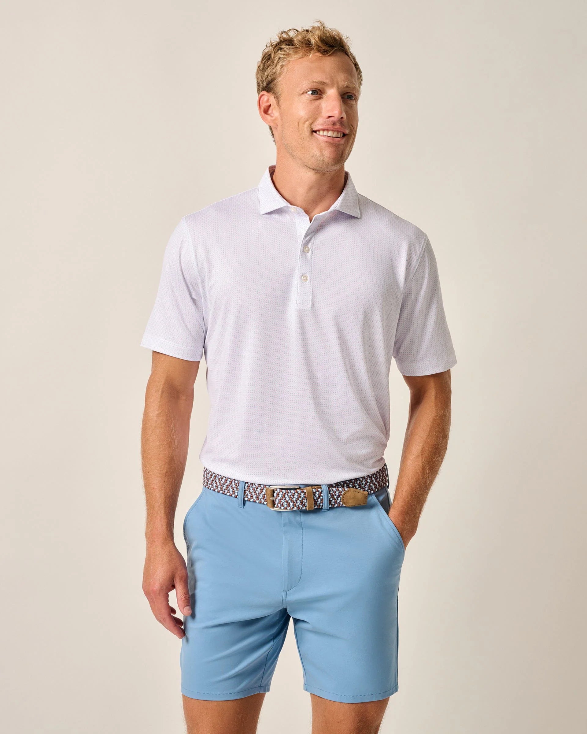 Johnnie-O Performance Jersey Polo - Tee Time Print