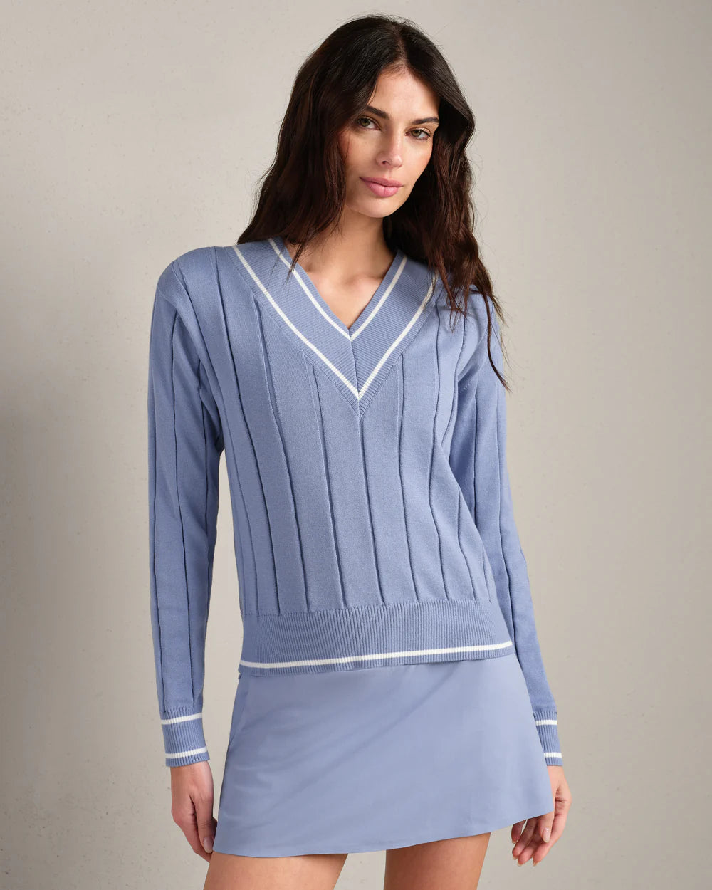 Rhone Varsity Cable Knit Sweater