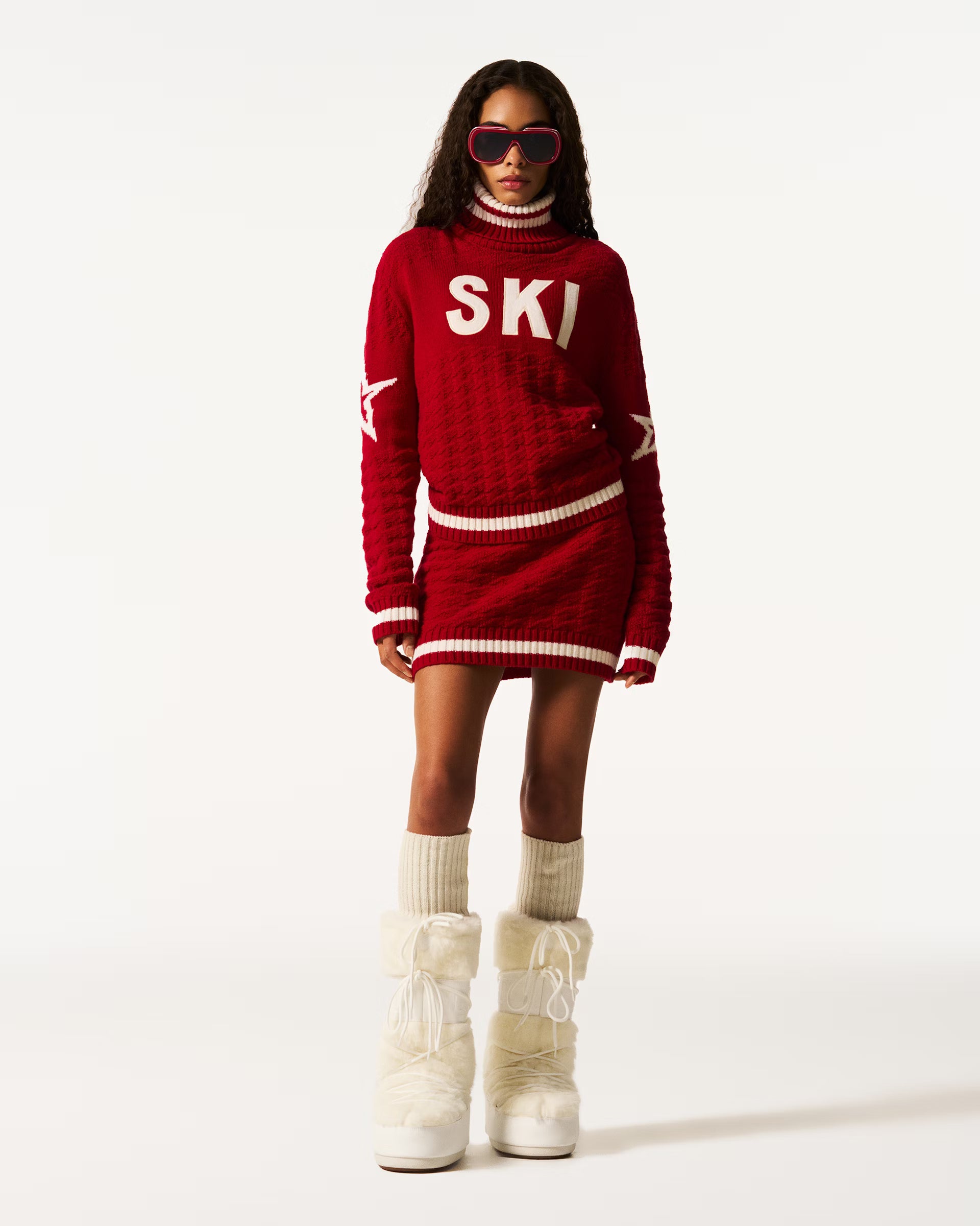 Perfect Moment Glacier Merino Wool Turtleneck