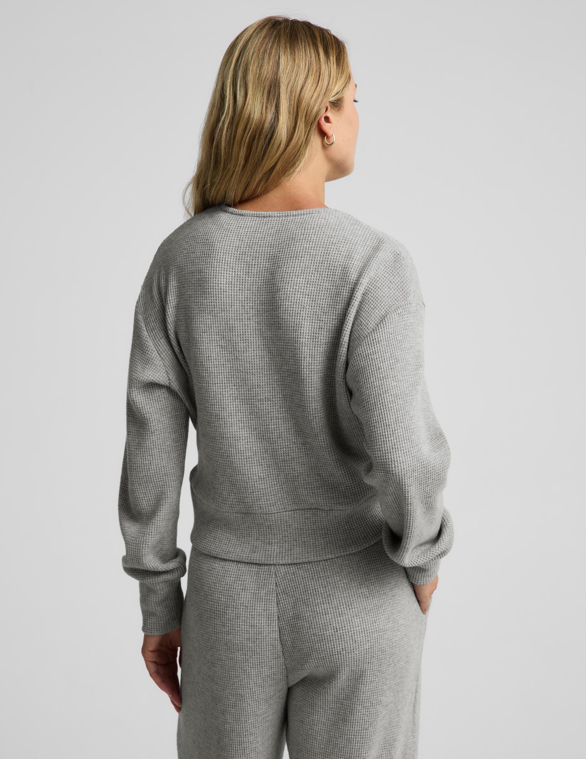 Beyond Yoga Rest Day Waffle Wrap Pullover