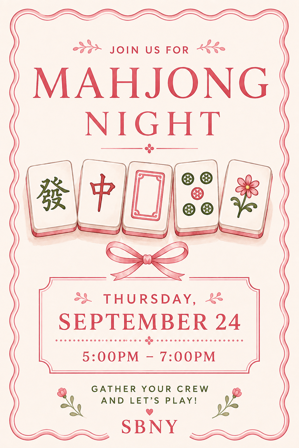 Mahjong Night September 24th