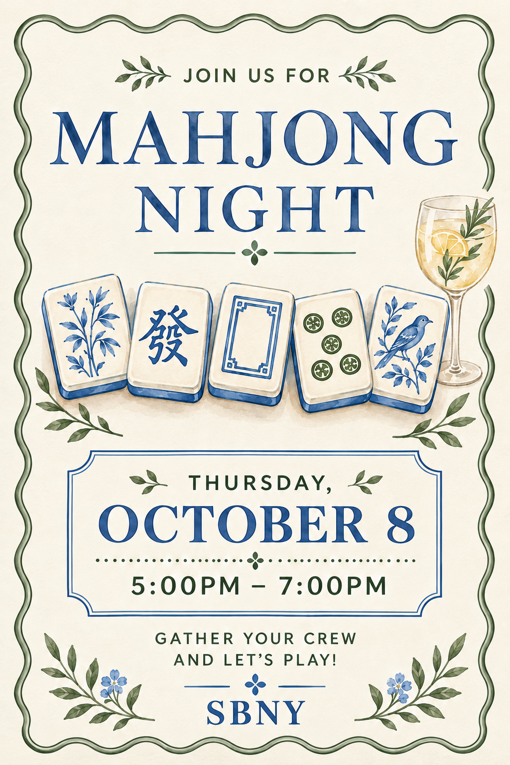 Mahjong Night October 8th