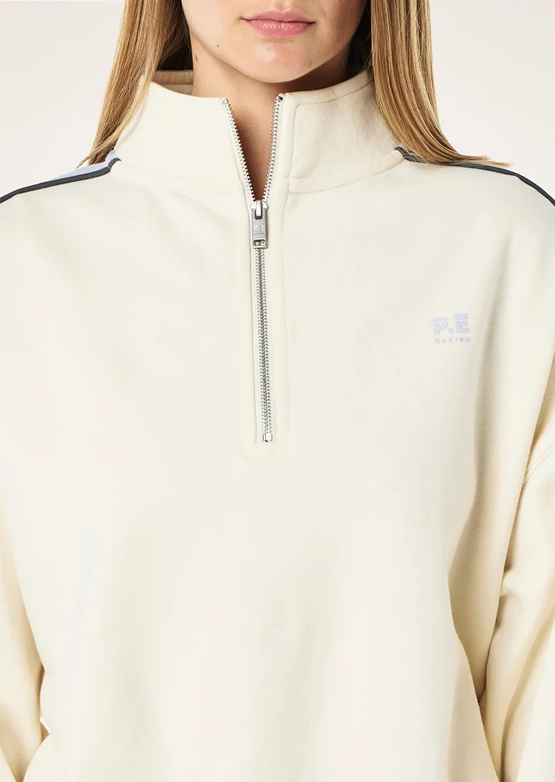 PE Nation Align Zip Neck Sweat