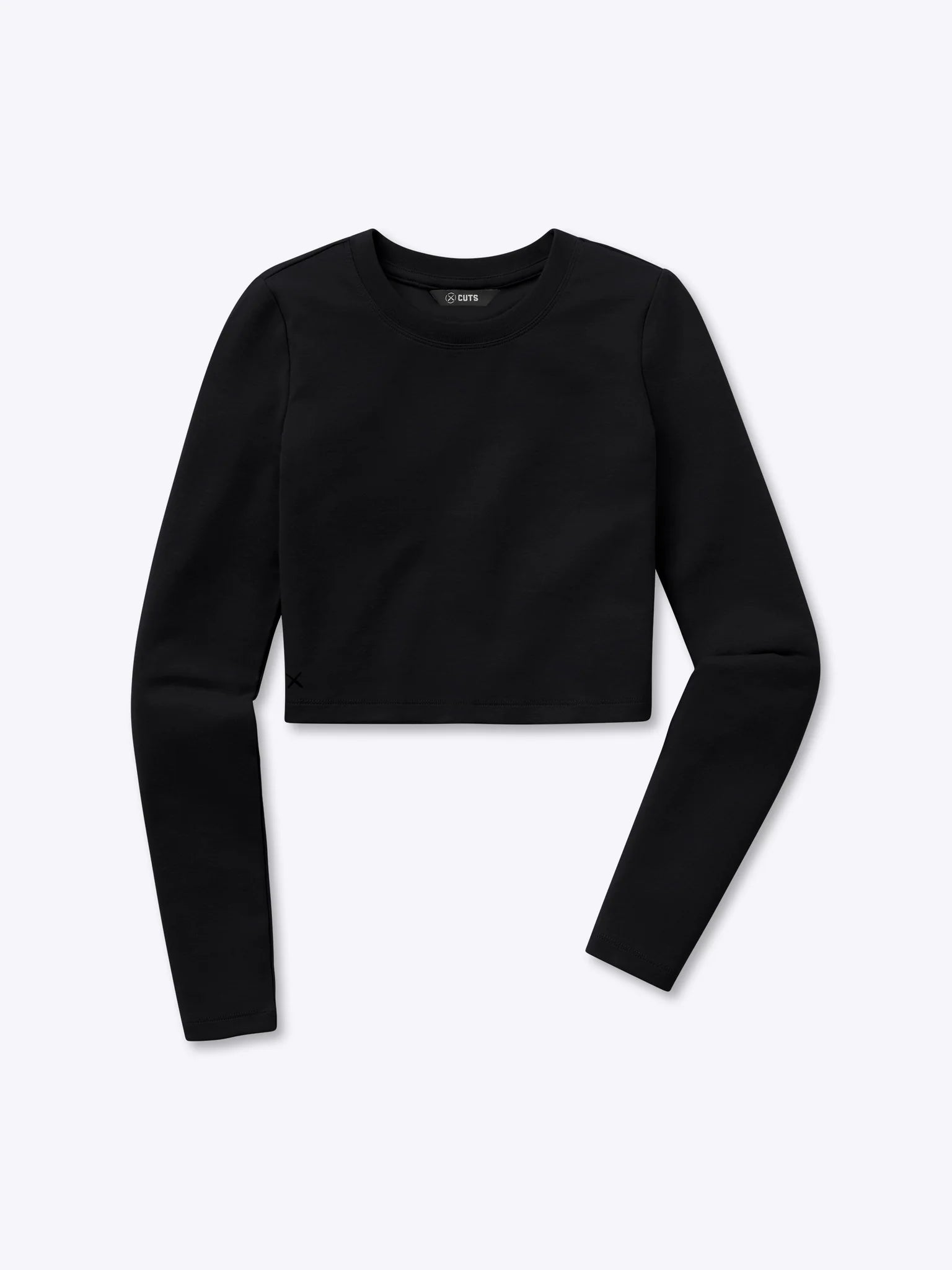 Cuts Long Sleeve Tomboy Tee Cropped