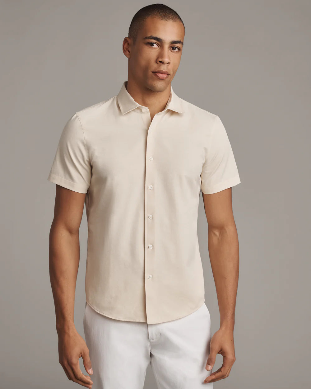 Rhone Brezza Linen-Blend Short Sleeve Shirt