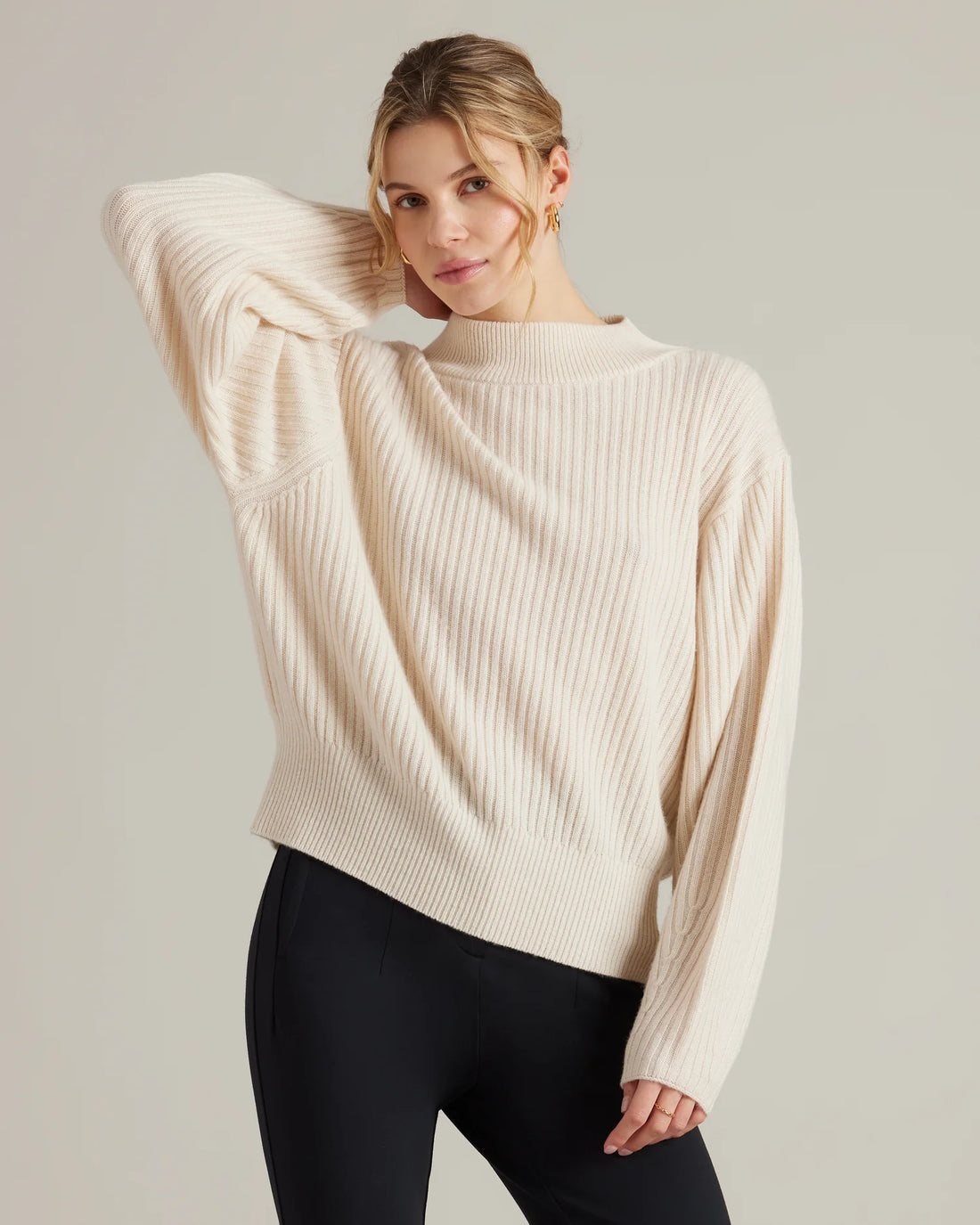 Rhone Cashmere Blend Rib Sweater