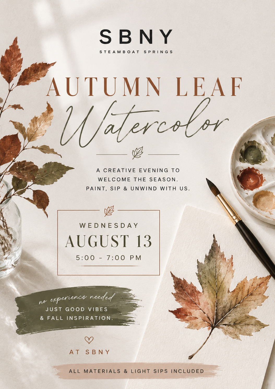 Autumn Leaf Watercolor | August 13th