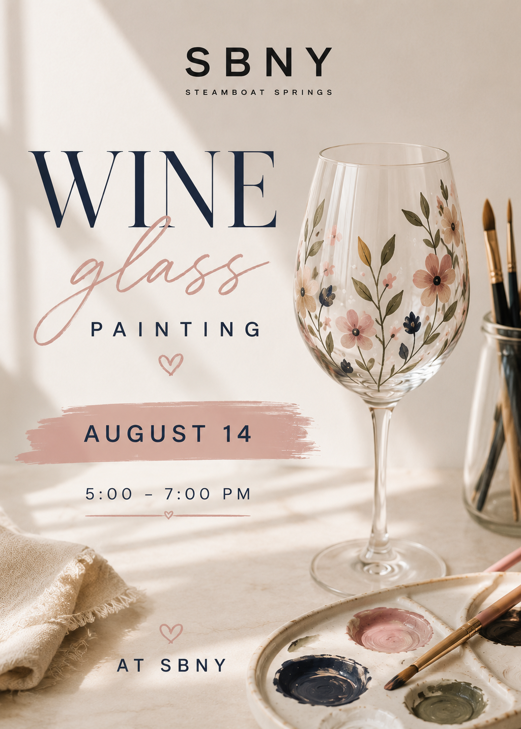 Wine Glass Painting | August 14th
