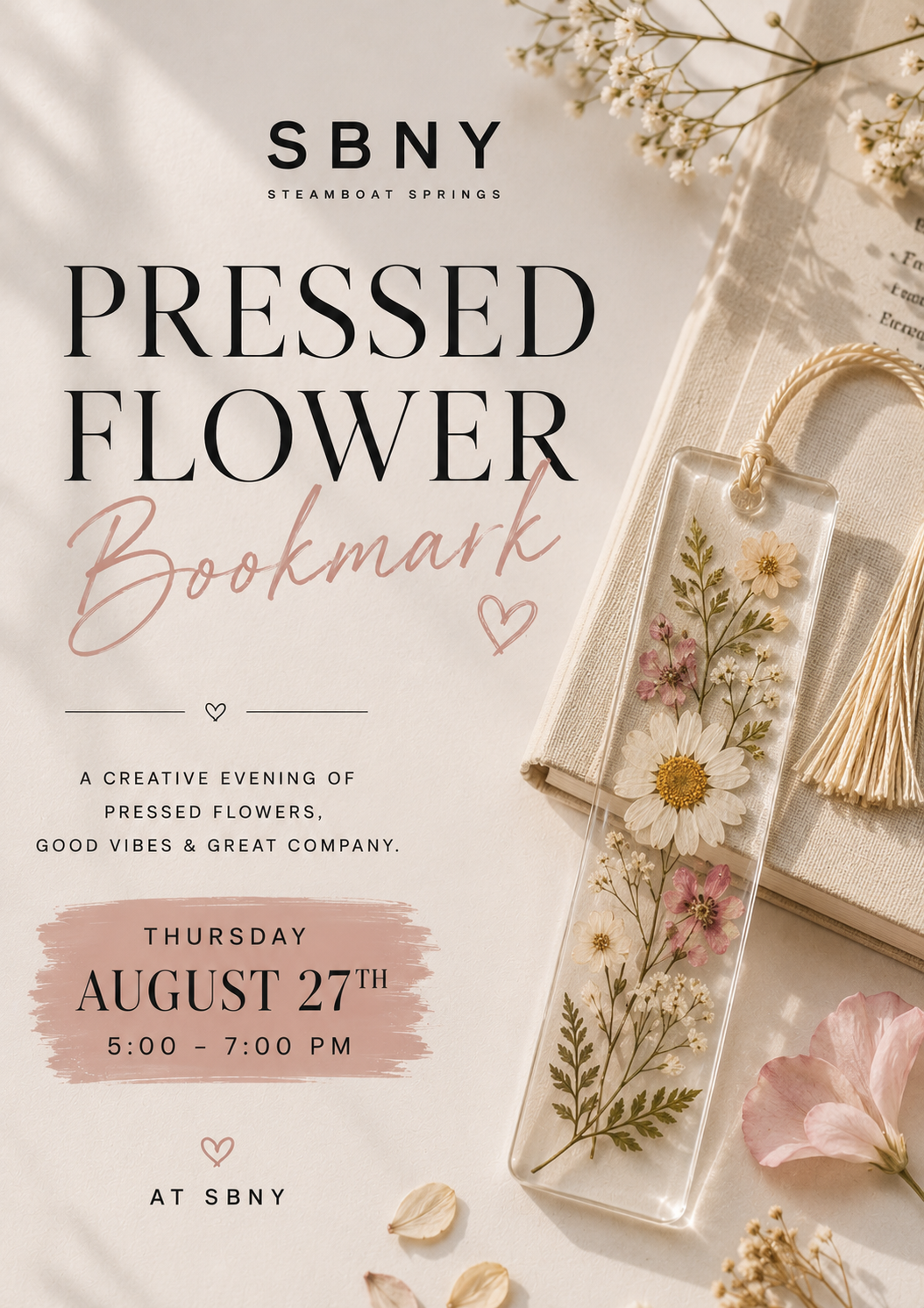 Pressed Flower Bookmark | August 27th