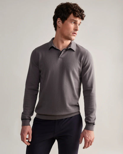 Rhone Compass Knit Long Sleeve Polo