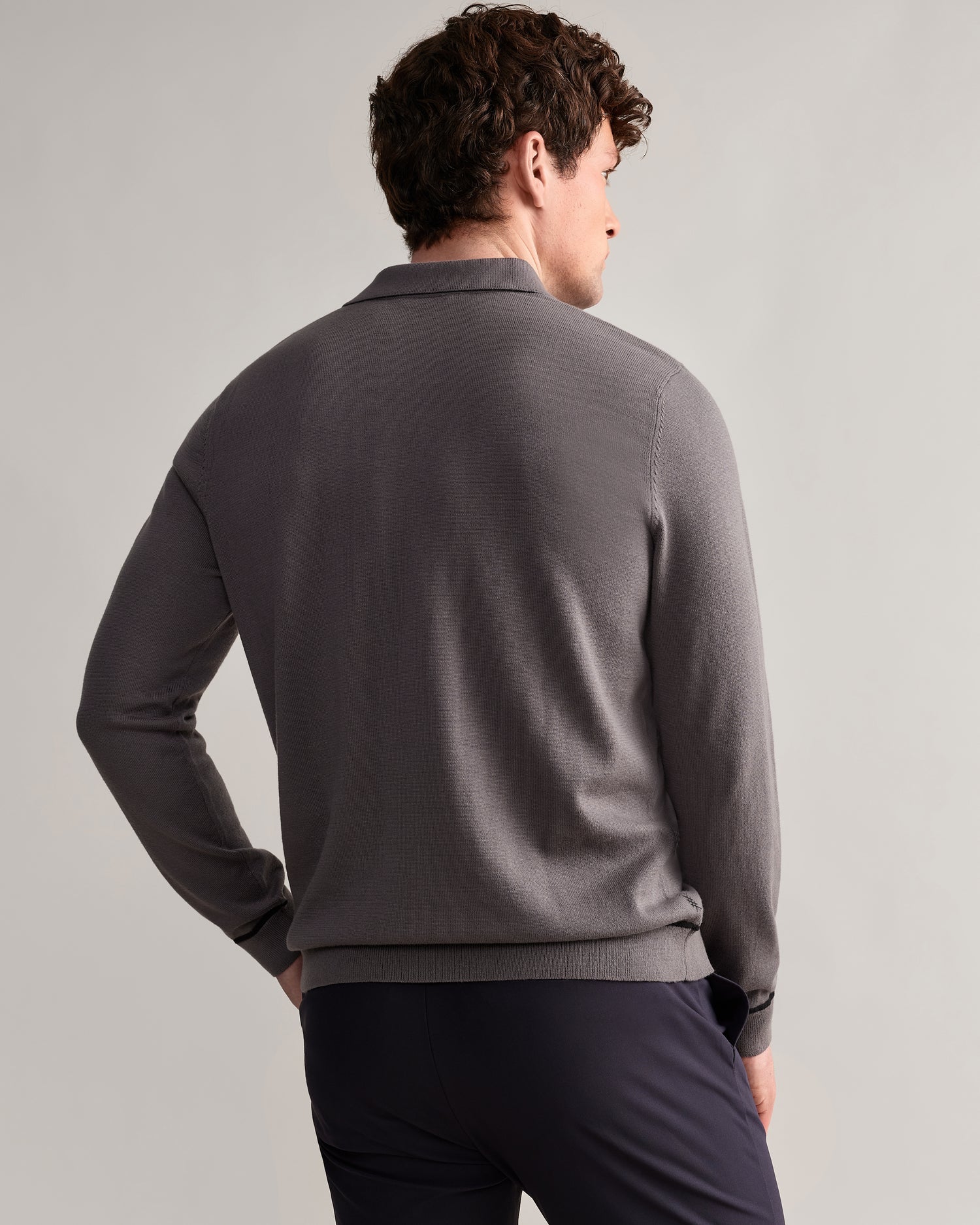 Rhone Compass Knit Long Sleeve Polo