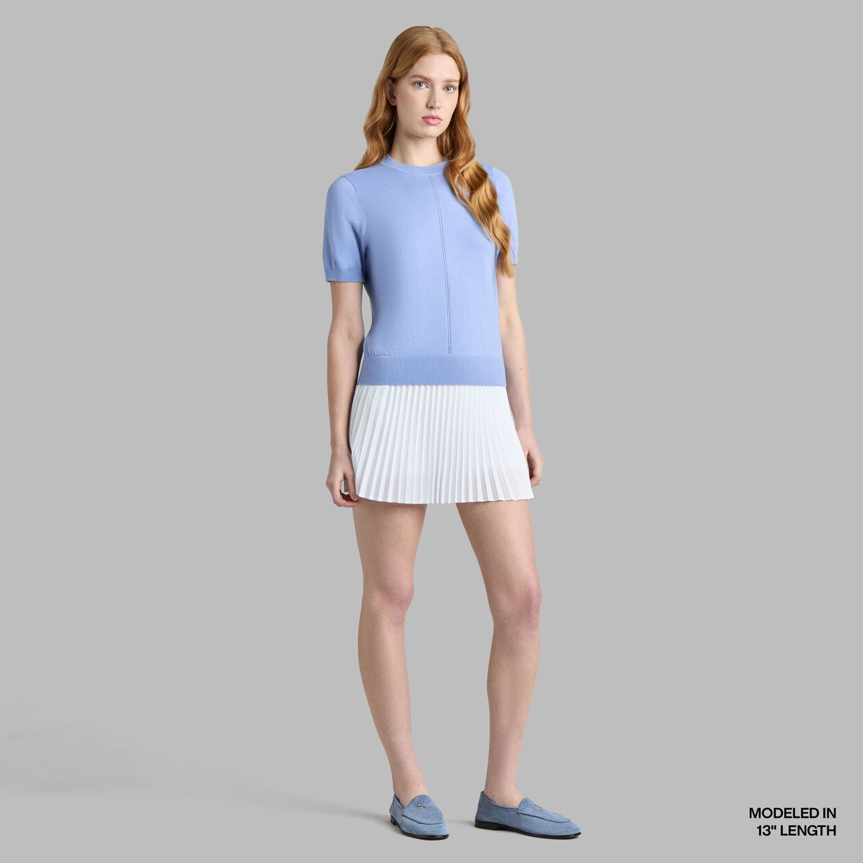 G/Fore Micropleat Stretch Woven Highwaisted Skirt