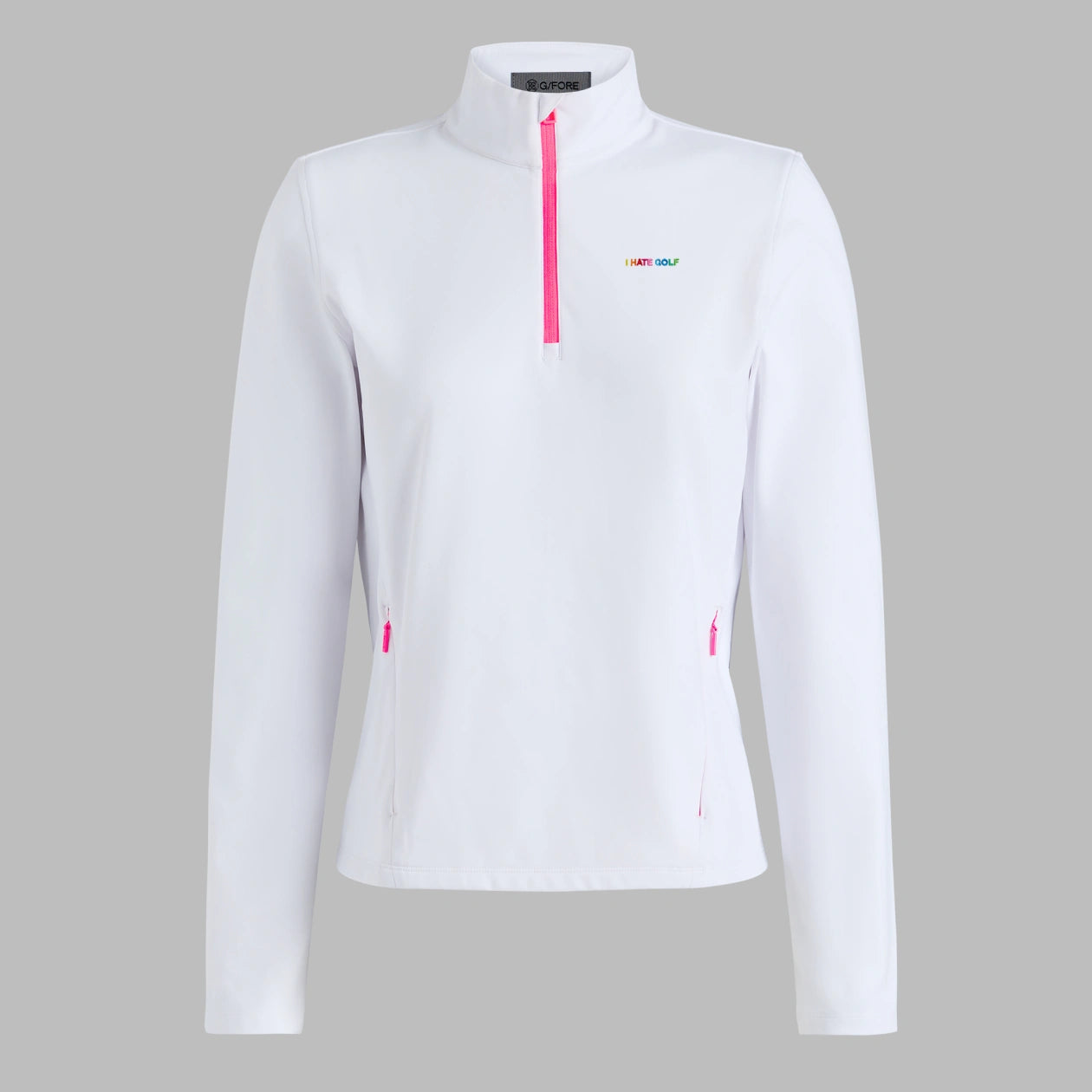 G/Fore I Hate Golf Brushed Back Stretch 1/4 Zip Pullover