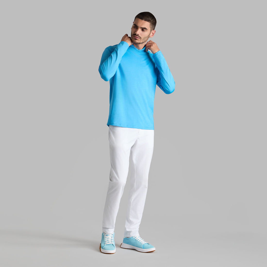 G/Fore Mèlange Ice Nylon Hoodie