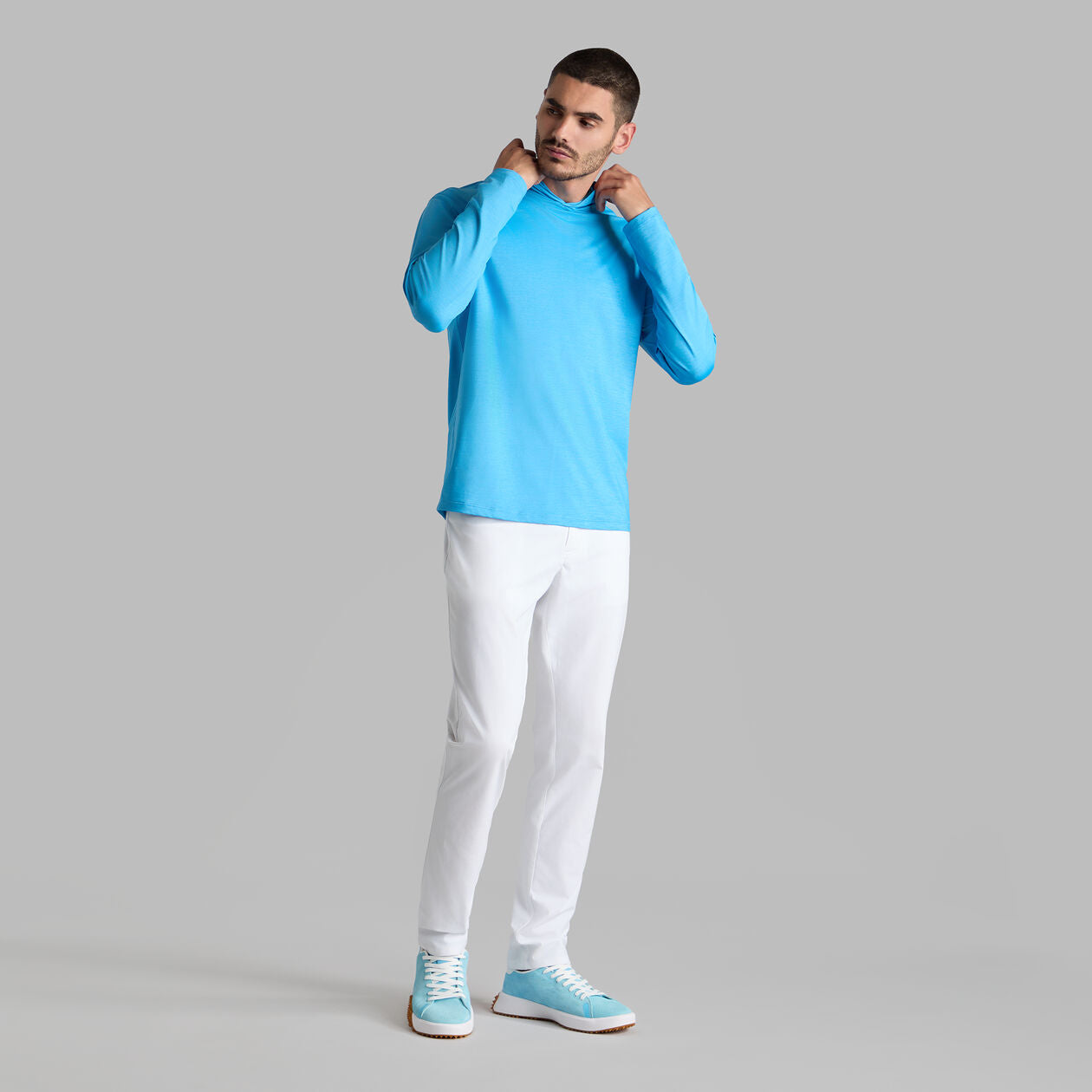 G/Fore Mèlange Ice Nylon Hoodie