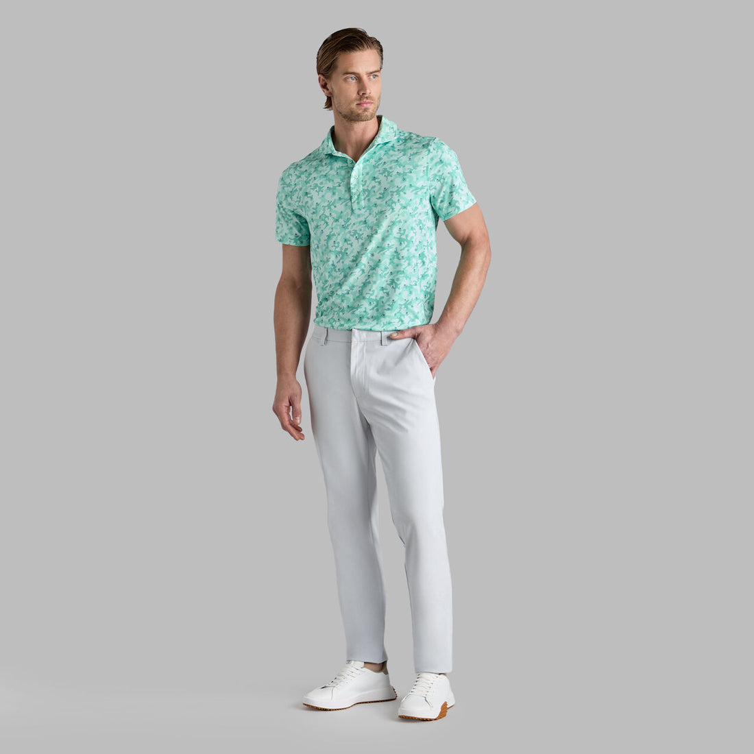 G/Fore Mapped Icon Camo Tech Jersey Polo