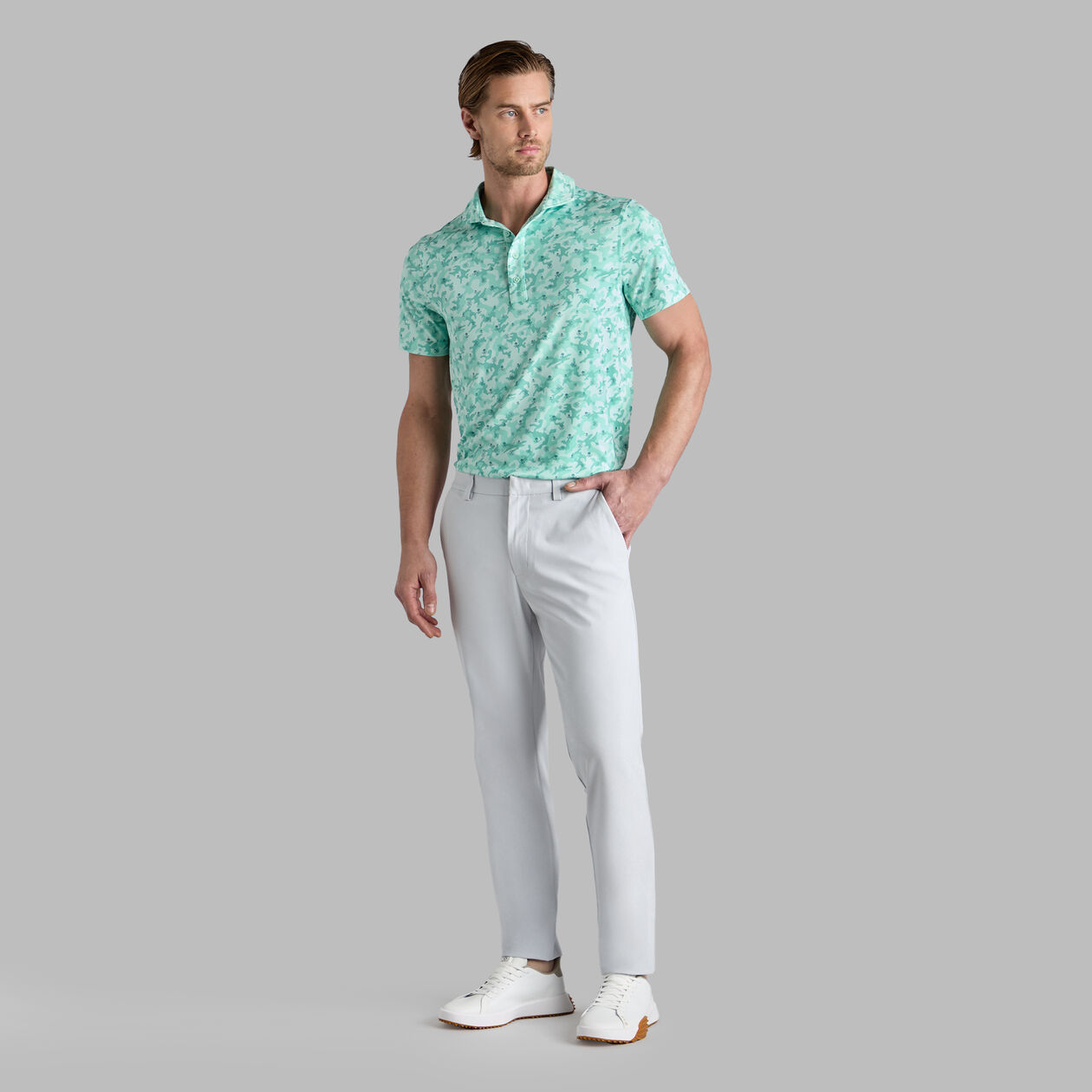 G/Fore Mapped Icon Camo Tech Jersey Polo