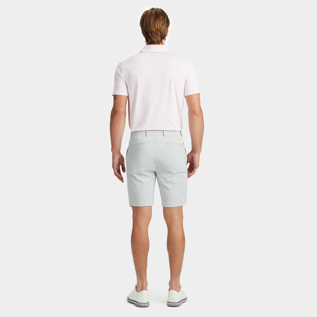 G/Fore Rib Gusset Mélange Ice Nylon Spread Collar Polo