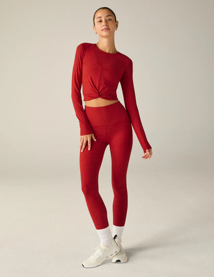 Beyond Yoga Featherweight Center Stage Cropped Long Sleeve Pullover