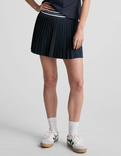 Beyond Yoga If You Pleats Tipped Elastic Mini Skirt