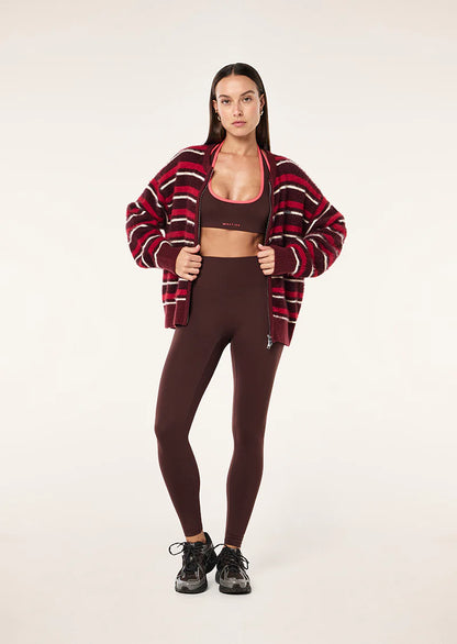 PE Nation Sable Stripe Knit Bomber