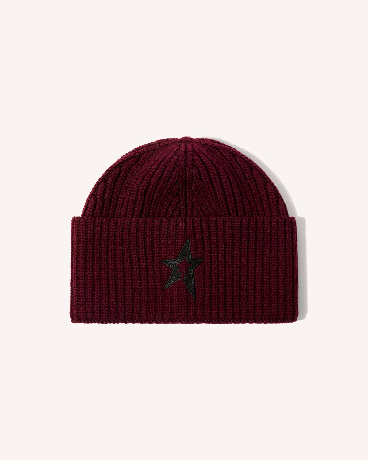 Perfect Moment Knitted Wool Ribbed Star Beanie
