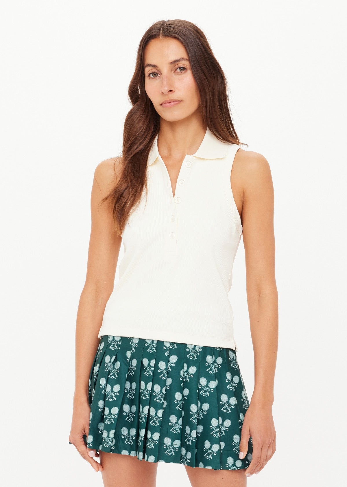 The Upside Courtship Henri Collared Top