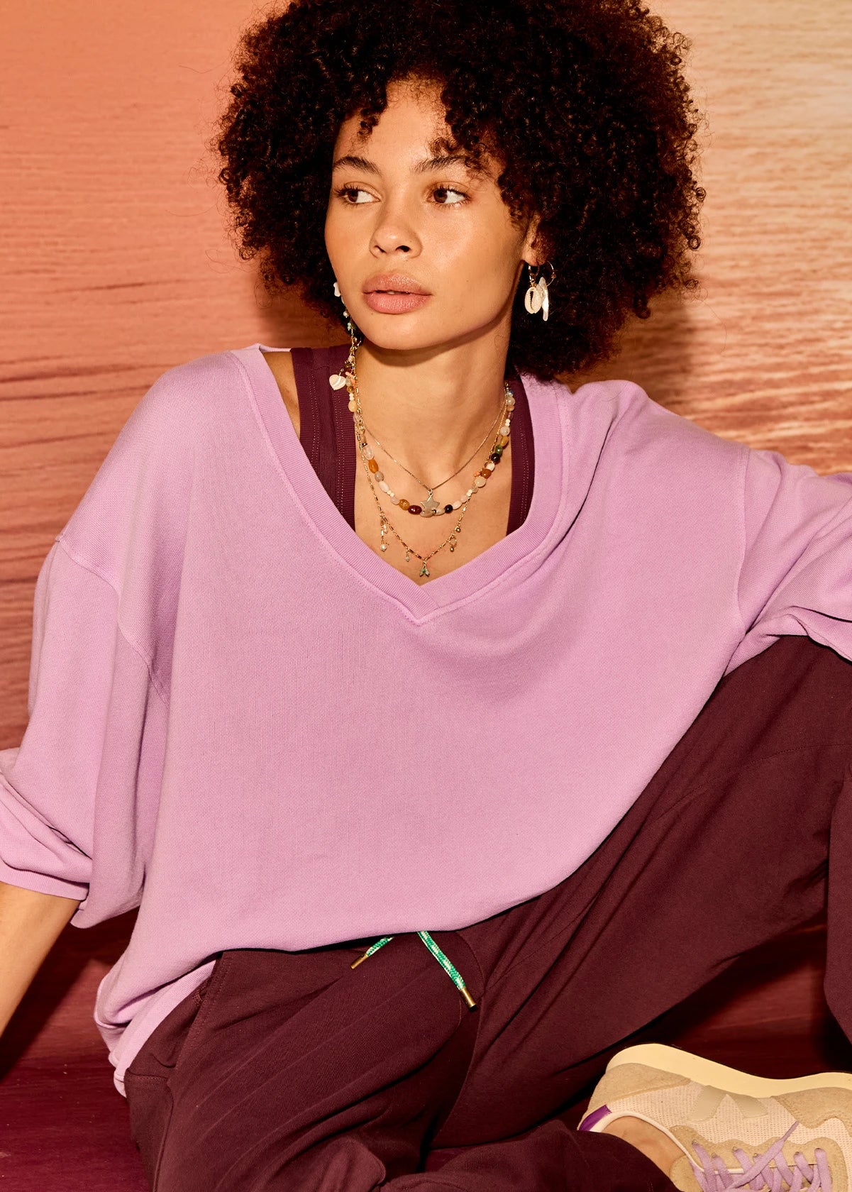 The Upside Soul Lou V Neck Sweater