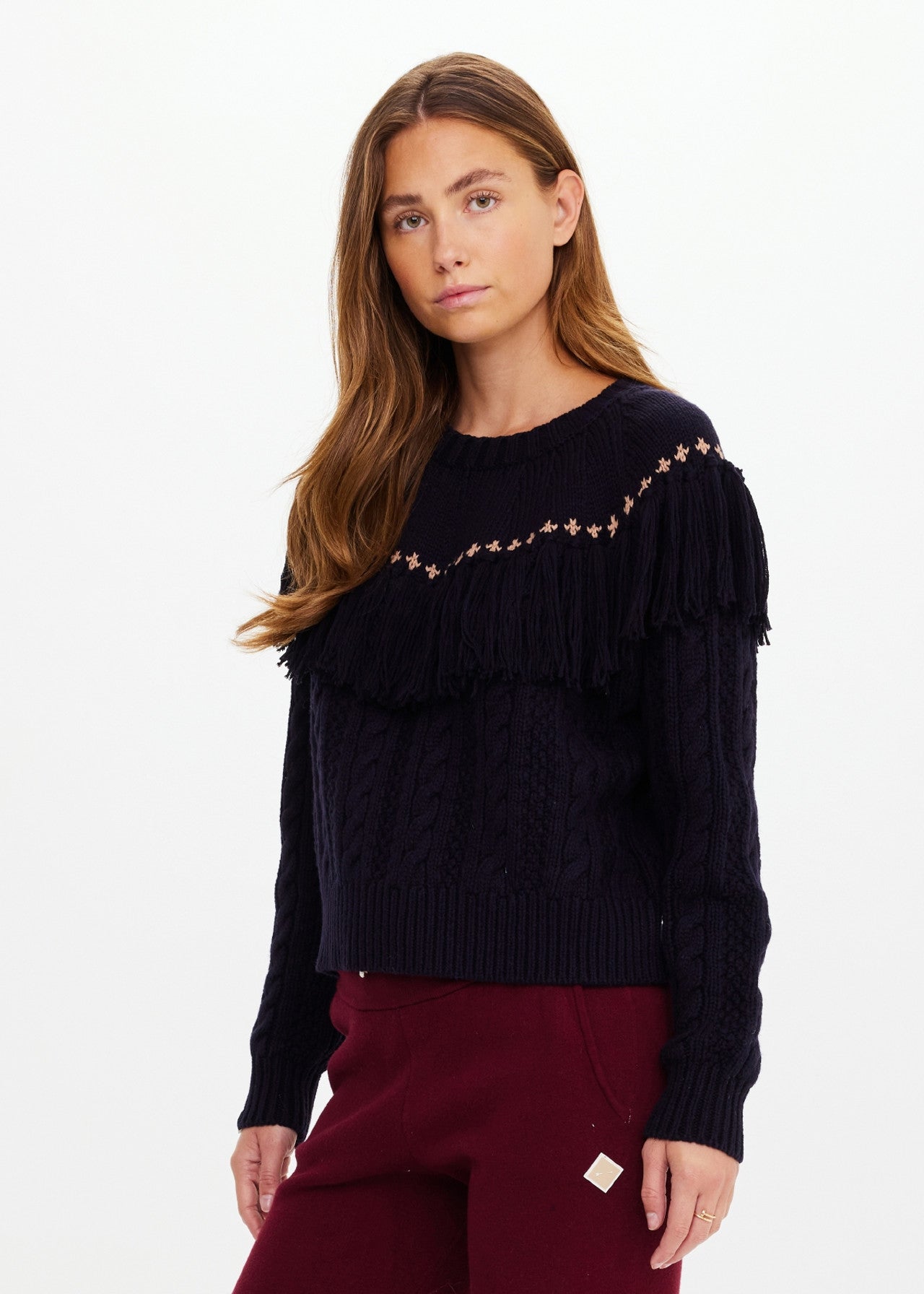 The Upside Clara Tassle Knit Sweater