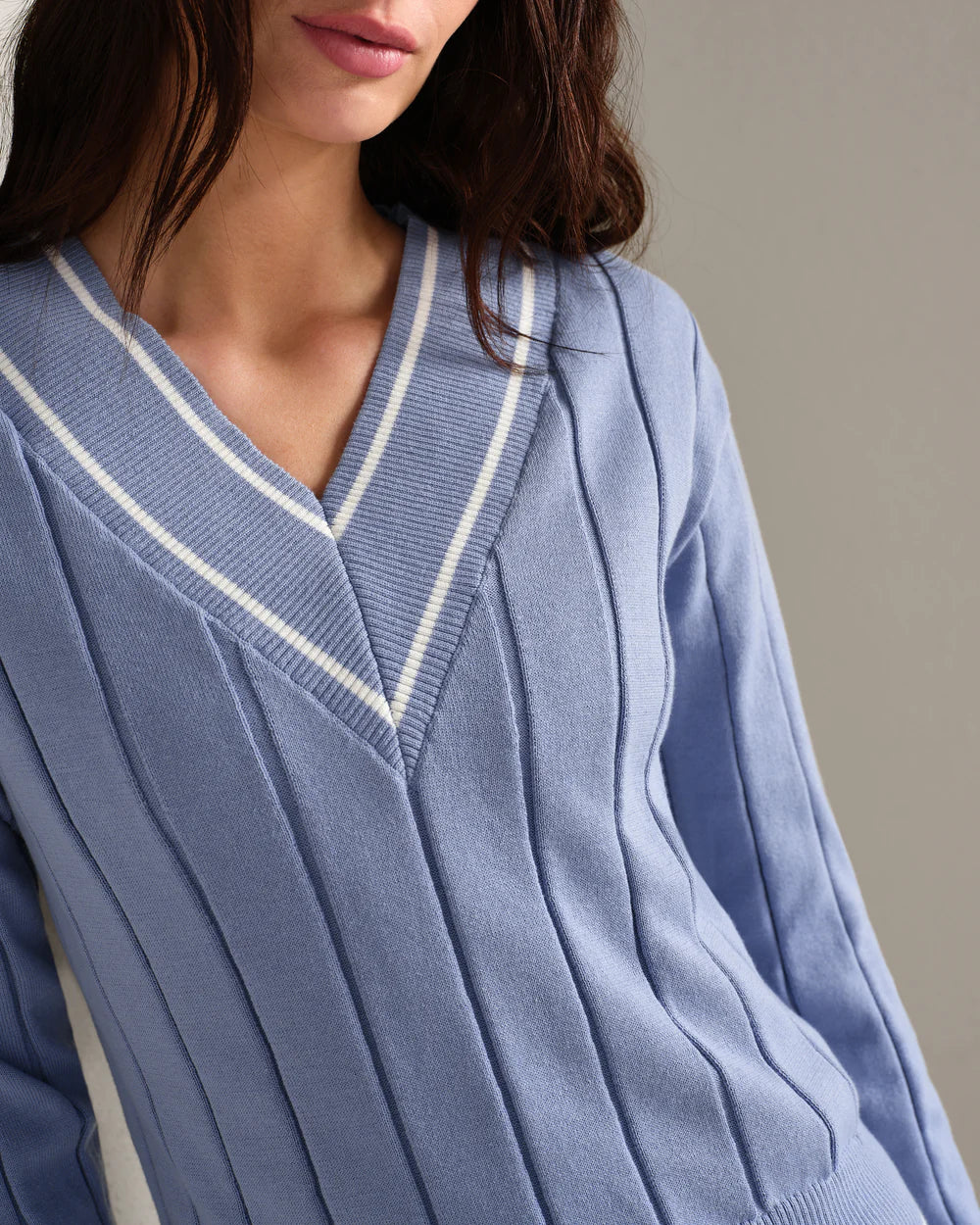 Rhone Varsity Cable Knit Sweater