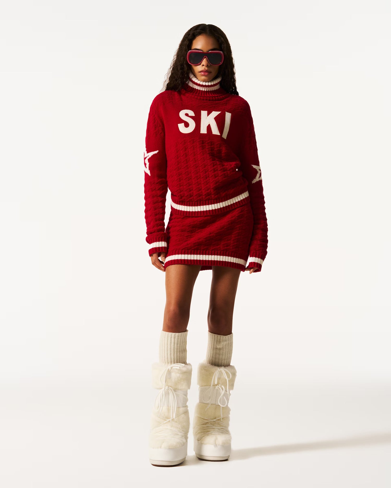 Perfect Moment Glacier Merino Wool Turtleneck