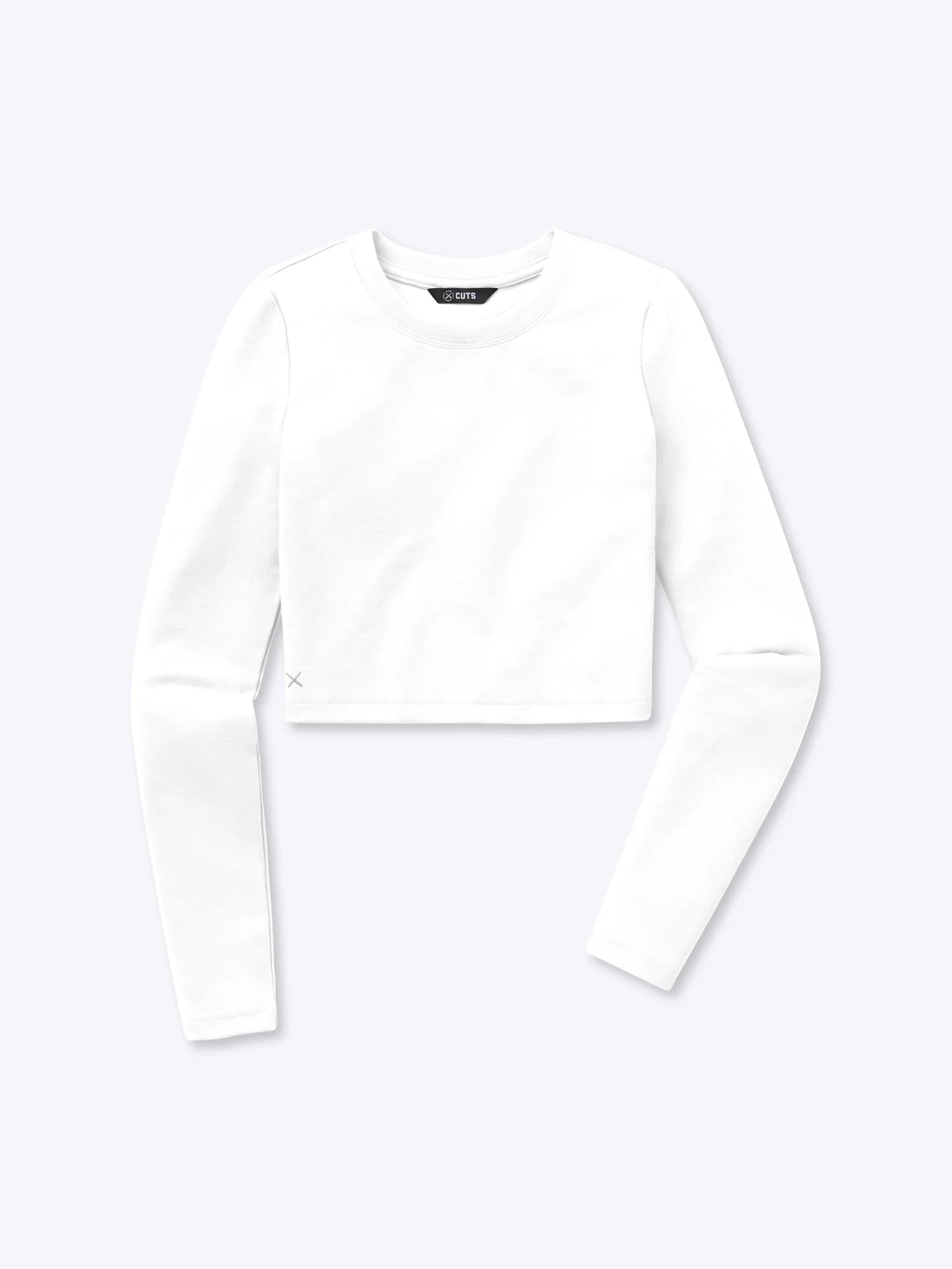 Cuts Long Sleeve Tomboy Tee Cropped