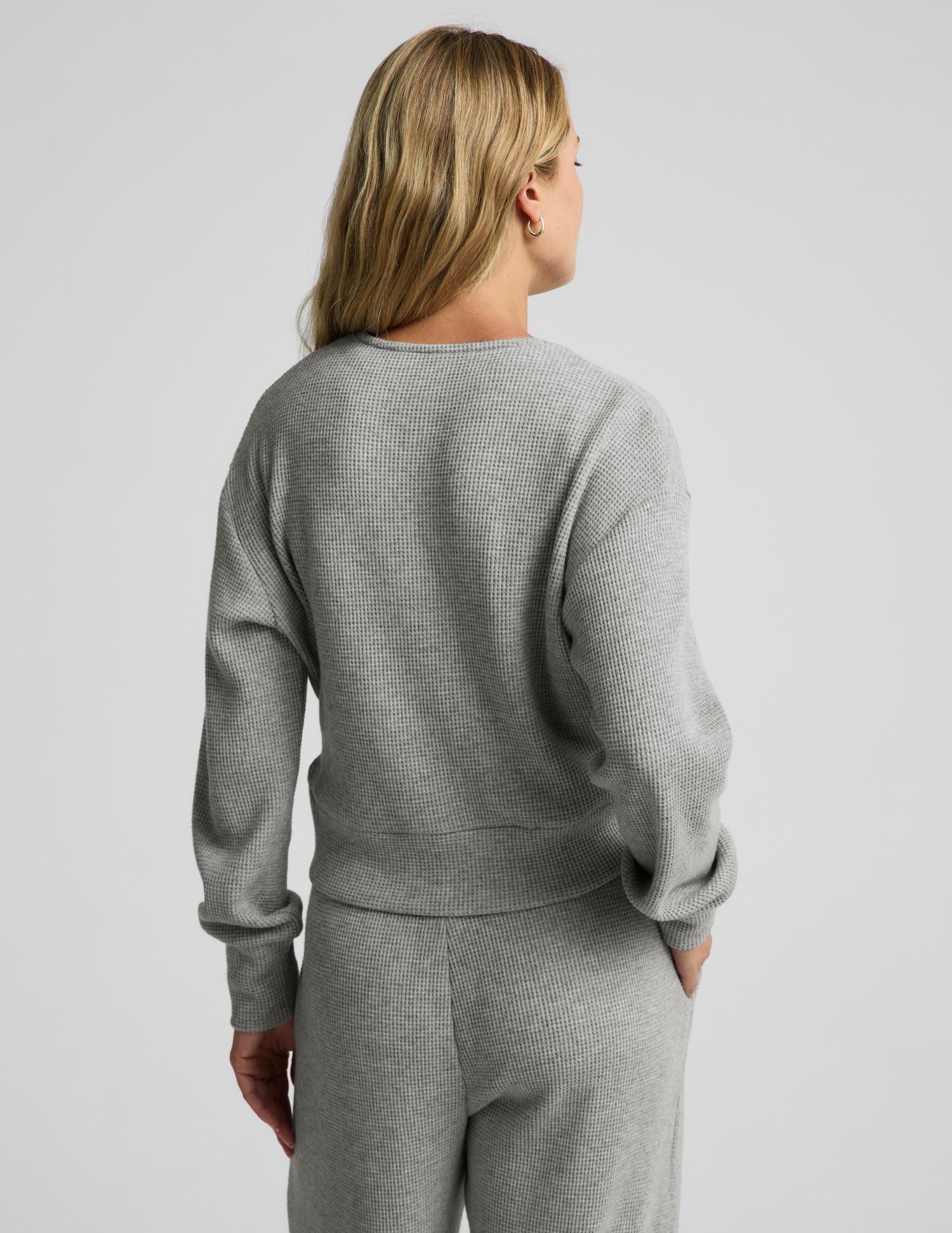 Beyond Yoga Rest Day Waffle Wrap Pullover
