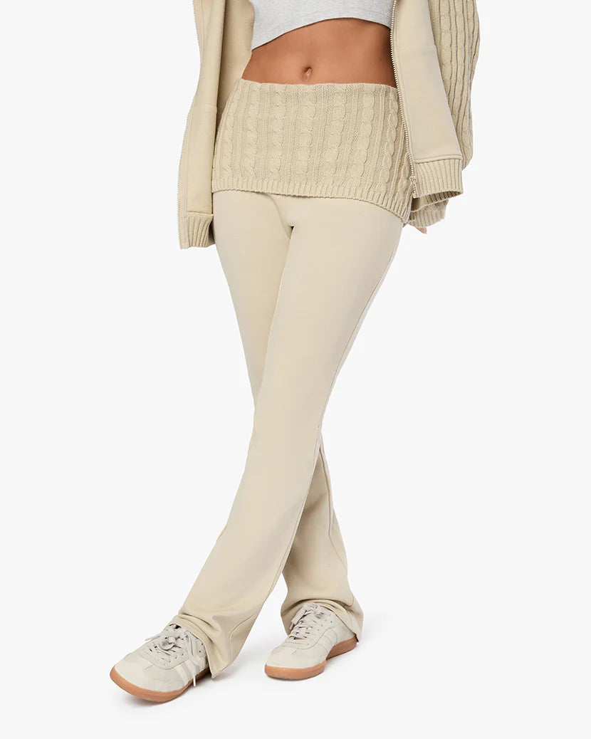 WeWoreWhat Cable Knit Rollover Pant