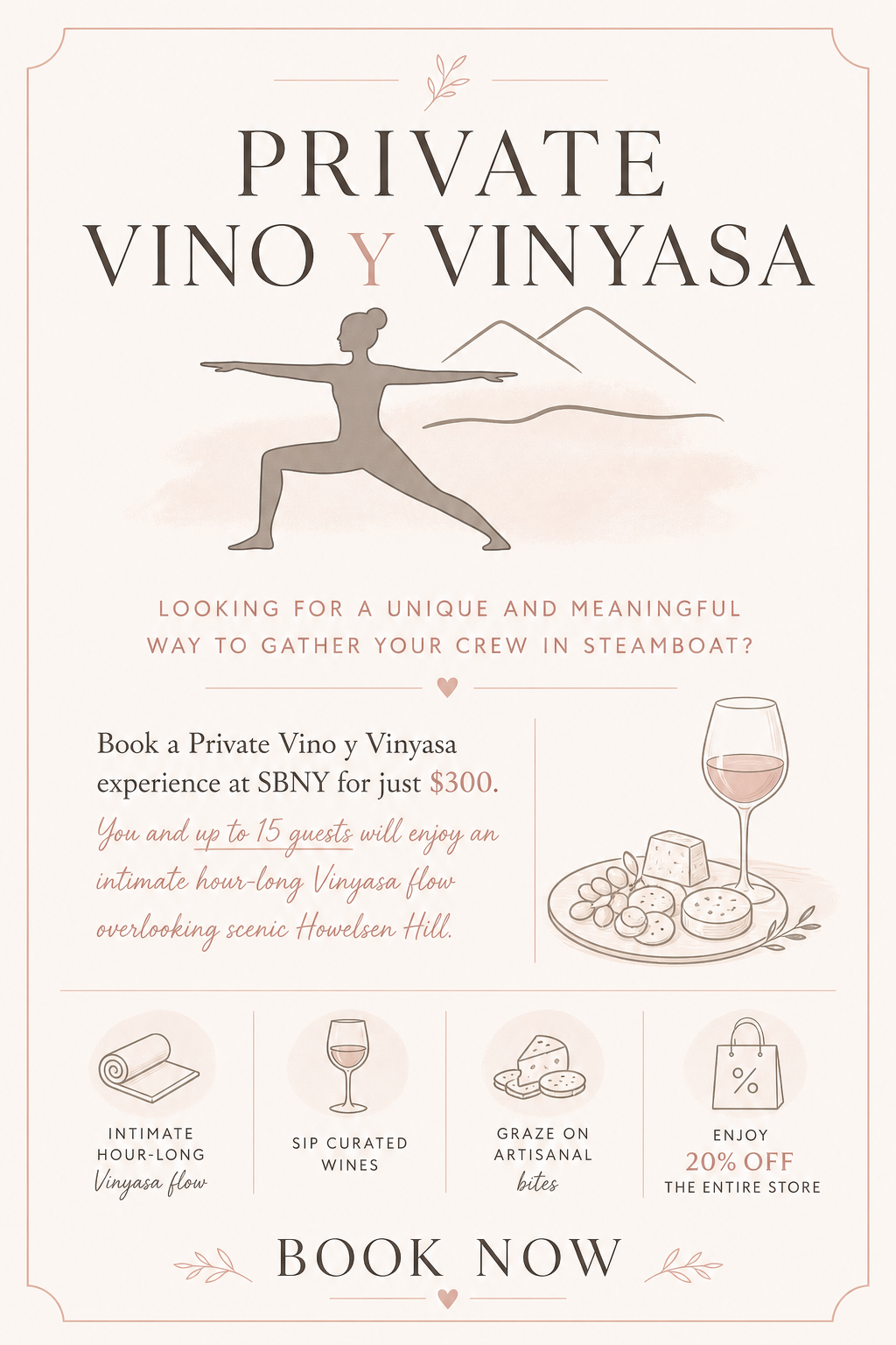 Private Vino y Vinyasa Class